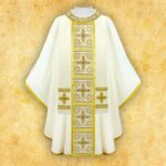Embroidered chasuble "Brillante-Bianco"
