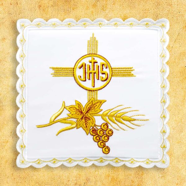 Palka haftowana biała nr 12 White embroidered stole no. 12