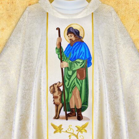 Chasuble with embroidered image "St. Padre Pio"