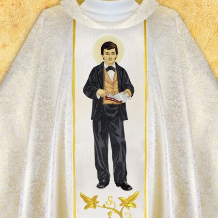 Chasuble with embroidered image "St. Padre Pio"