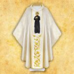 Chasuble with embroidered image of "St. S. Kostka"