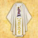 Chasuble with embroidered image "St. Hubert"