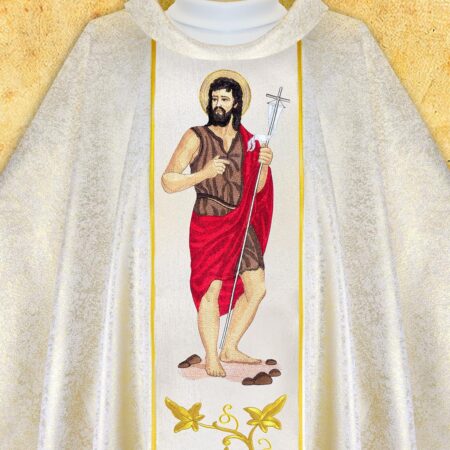 Chasuble with embroidered image "St. Padre Pio"