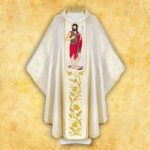 Chasuble with embroidered image of "St. John the Baptist"
