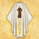 Chasuble with embroidered image "St. Padre Pio"