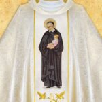 Chasuble with embroidered image "St. Padre Pio"