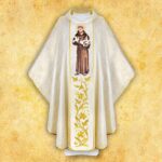 Chasuble with embroidered image of "St. Francis"