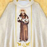 Chasuble with embroidered image "St. Padre Pio"