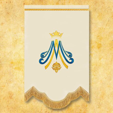 Embroidered banner - Our Lady Queen of Peace