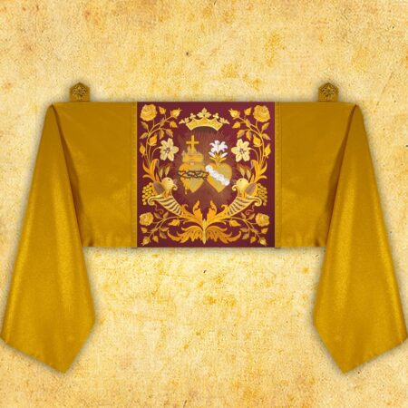 Embroidered shoulder veil "Heart of Jesus and Mary"