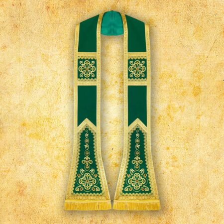 Embroidered Roman stola "Brillante-Verde"