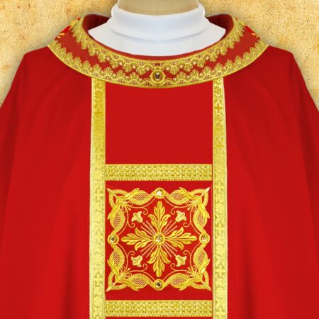 Embroidered dalmatic "Brillante-Rosso"