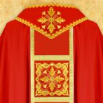 Embroidered dalmatic "Brillante-Rosso"