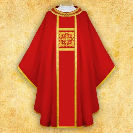 Embroidered dalmatic "Brillante-Rosso"