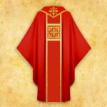 Embroidered dalmatic "Brillante-Rosso"