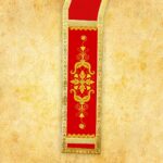 Embroidered dalmatic "Brillante-Rosso"