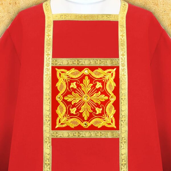 Embroidered dalmatic "Brillante-Rosso"