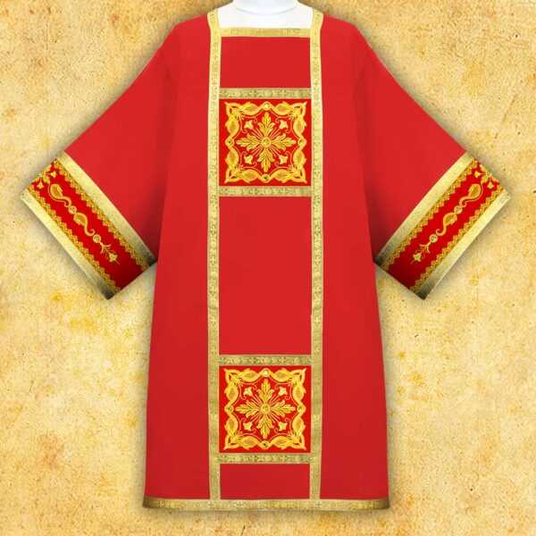 Embroidered dalmatic "Brillante-Rosso"