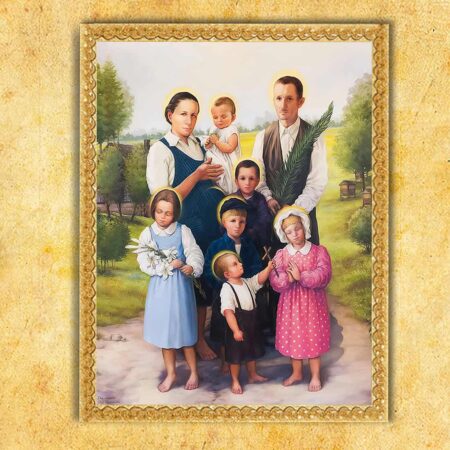 Painting on fabric "The Ulm Family"