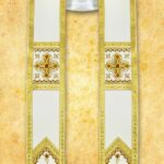 Embroidered Roman stola "Brillante-Bianco"