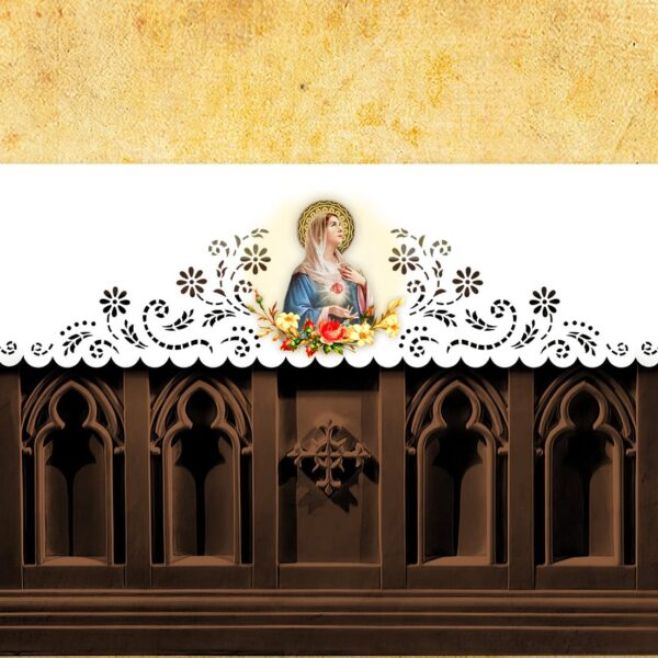 Openwork altar tablecloth - laser cut with thermal sublimation printing