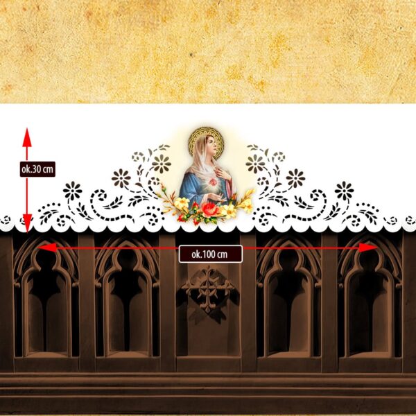 Openwork altar tablecloth - laser cut with thermal sublimation printing