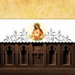 Openwork altar tablecloth - laser cut with thermal sublimation printing
