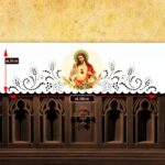 Openwork altar tablecloth - laser cut with thermal sublimation printing