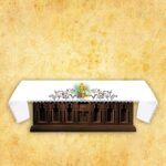 Openwork altar tablecloth - laser cut with thermal sublimation printing