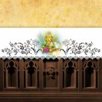 Openwork altar tablecloth - laser cut with thermal sublimation printing