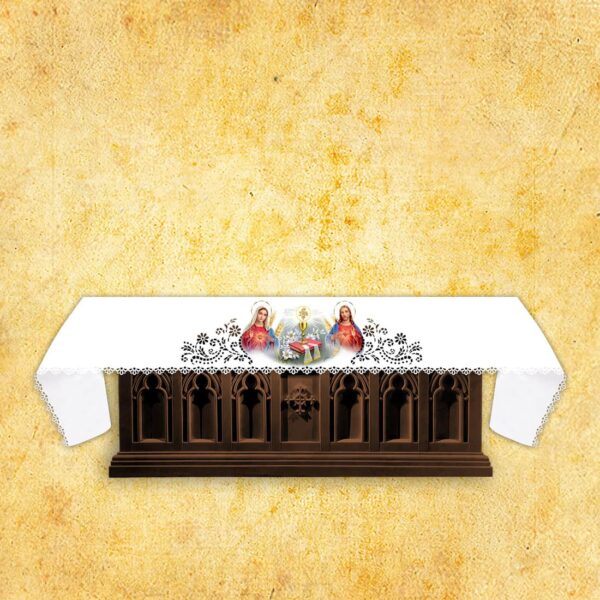 Openwork altar tablecloth - laser cut with thermal sublimation printing