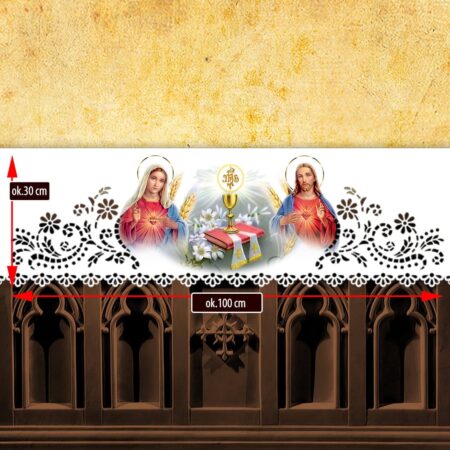 Openwork altar tablecloth - laser cut with thermal sublimation printing