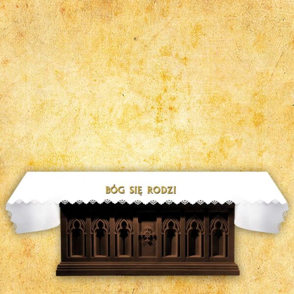 Laser-cut photo tablecloth "God Is Born"