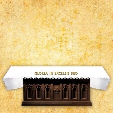 Laser-cut photo tablecloth "Gloria In Excelsis Deo"