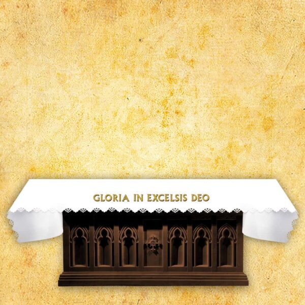 Laser-cut photo tablecloth "Gloria In Excelsis Deo"