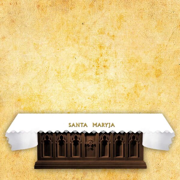 Laser-cut photo tablecloth "Santa Mary"