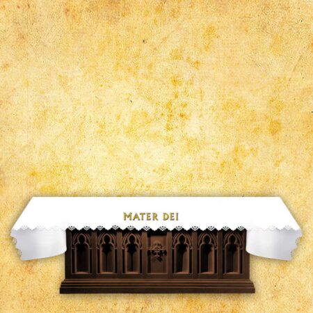 Laser-cut photo tablecloth "Mater Dei"