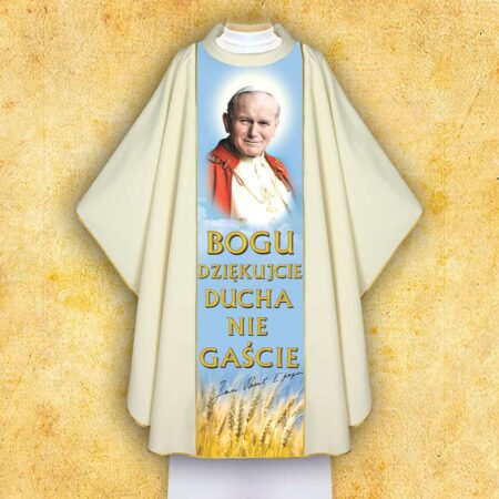 Patriotic photo chasuble "John Paul II and Our Lady of Częstochowa"