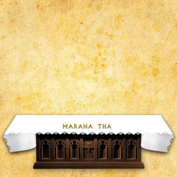 Laser-cut Photo Tablecloth "Marana Tha"