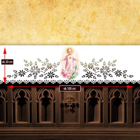 Openwork altar tablecloth - laser cut with thermal sublimation printing