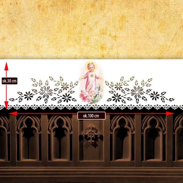 Openwork altar tablecloth - laser cut with thermal sublimation printing