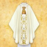 Chasuble with Embroidered Image "Our Lady of Gietrzwałdzka"