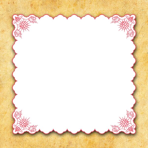 Embroidered "Cristiano" Napkin Red 110X110