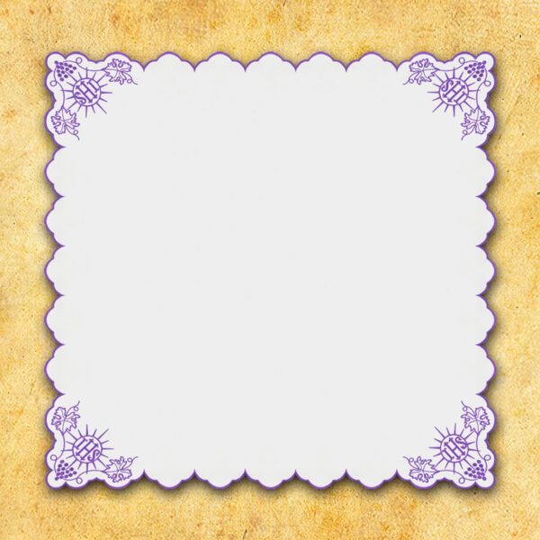 Embroidered "Cristiano" Napkin Purple 110X110