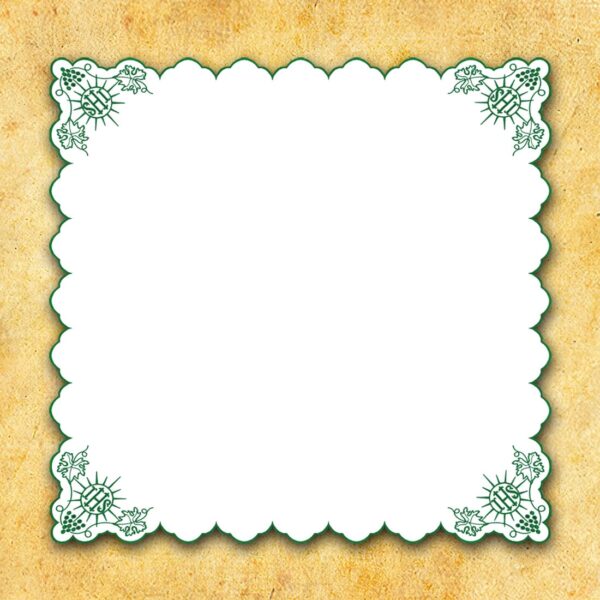 Embroidered "Cristiano" Napkin Green 110X110