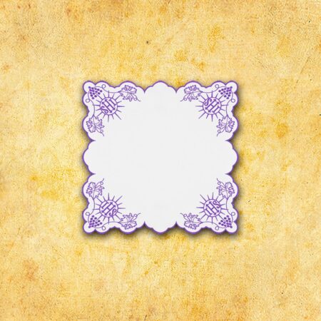 Embroidered Napkin "Cristiano" Purple 45X45