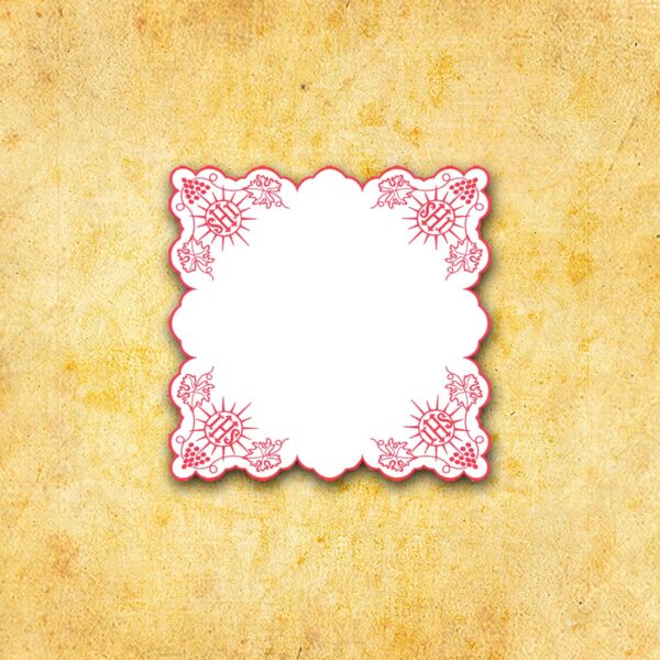 Embroidered Napkin "Cristiano" Red 45X45