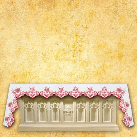 Embroidered tablecloth "Cristiano" Red - any size