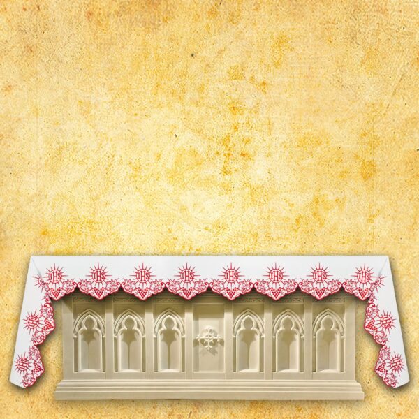 Embroidered tablecloth "Cristiano" Red - any size