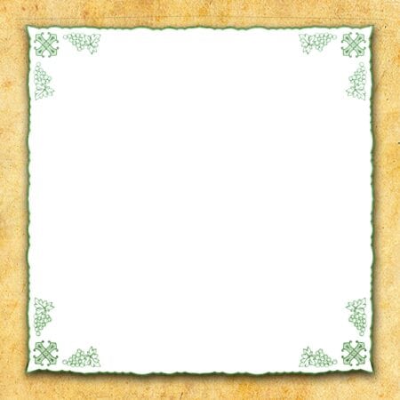 Embroidered Napkin "Calvario" Green 95X95